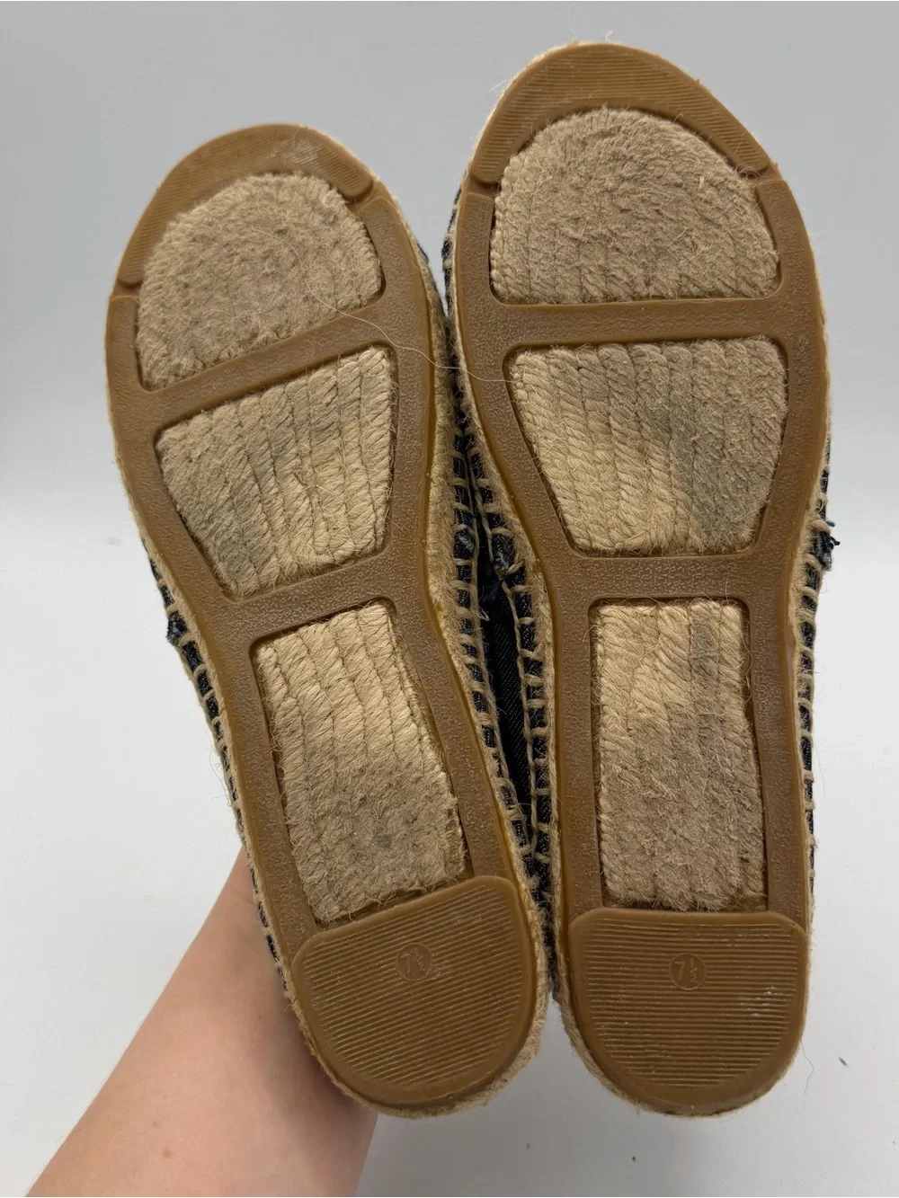 Tory Burch Denim Slip On Espadrilles size 7.5